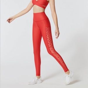Beach Riot Carbon38 Heart Leggings in Red Flock